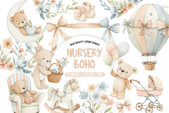 Download Neutral Baby Watercolor Clipart - Premium Bundle