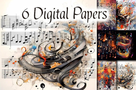 Download Music Notes Sublimation Abstract Designs - Abstract designs Collection