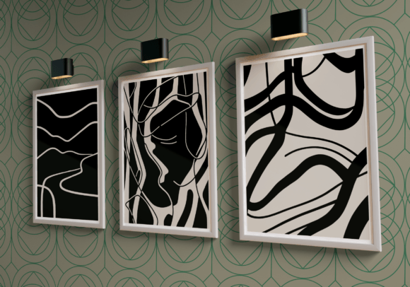 Download Set of 3 Scandinavian Abstract Lines Art - Premium Resources